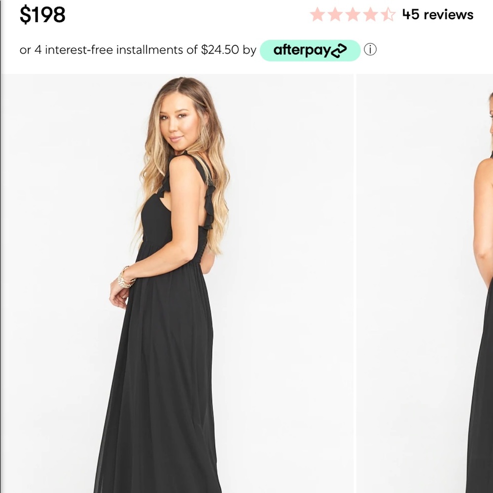 Black Show Me Your MuMu June Maxi Dress never been worn, tags still on dress.